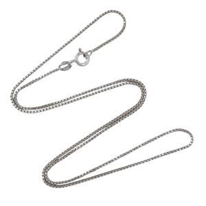 Estate Italy Sterling Silver 925 Box Chain Necklace 18"